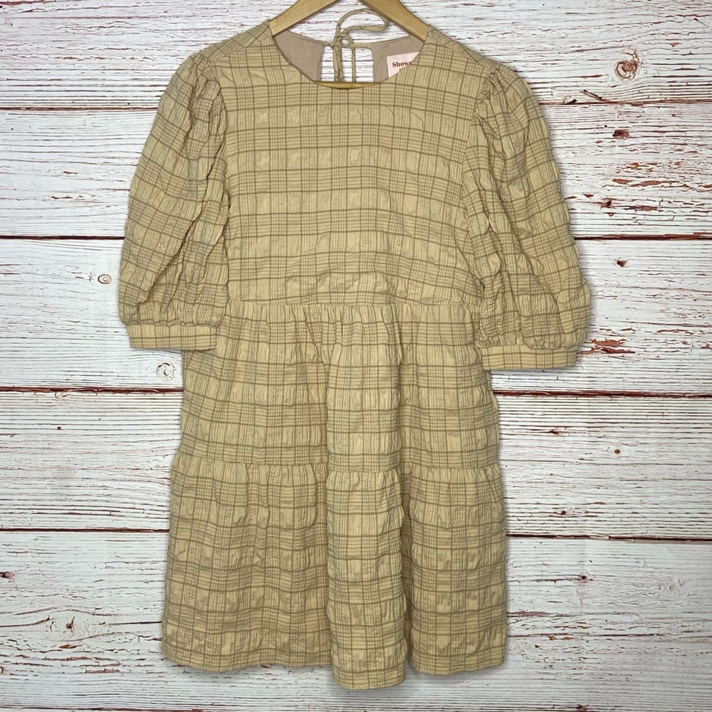 Showpo Darcia Dress in Beige Check Sz 2 - Picture 6 of 16